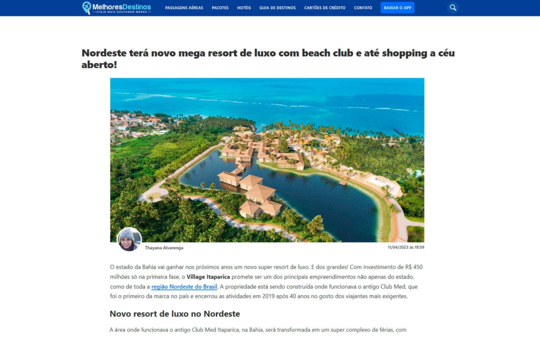 Nordeste terá novo mega resort de luxo com beach club e até shopping a céu aberto!