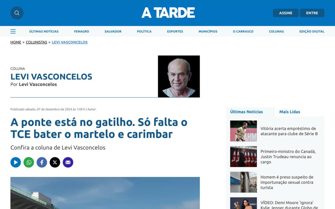 A ponte está no gatilho. Só falta o TCE bater o martelo e carimbar