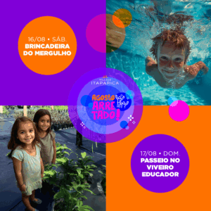 16 e 17 de agosto – Brincadeira do mergulho e Passeio no viveiro educador – Agosto Arretado