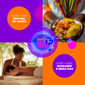 30 e 31 de agosto – Festival do abará e Massagem à beira-mar – Agosto Arretado